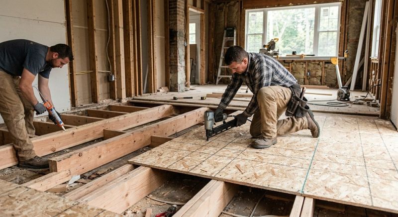 Plywood Flooring Installation in Wilmington, NC